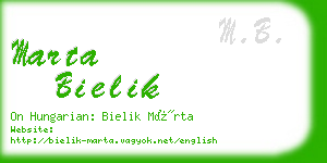 marta bielik business card